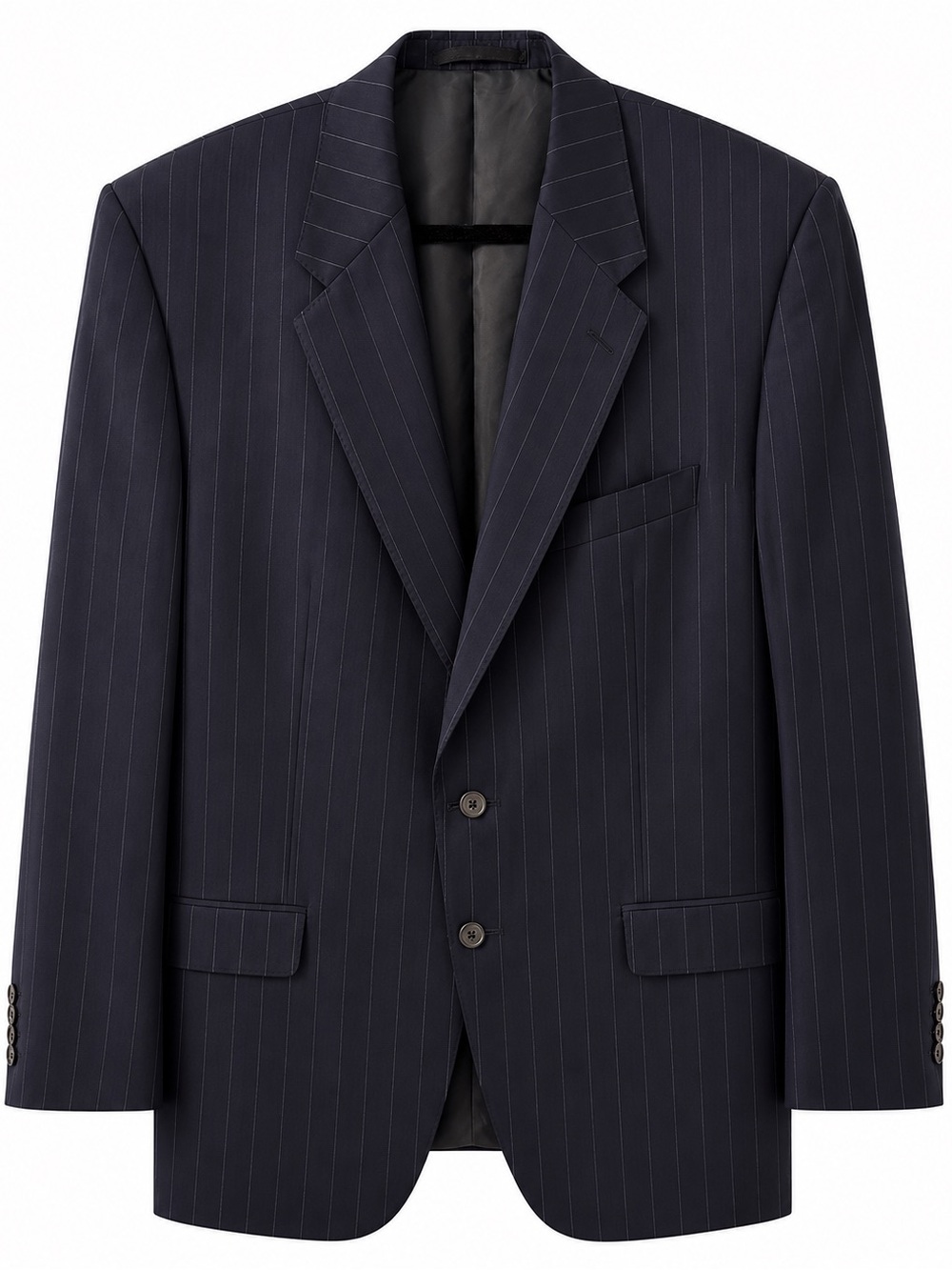Corneliani Made in Italy Navy Pinstripe Virgin Wool Blazer Sport Coat 54L US44L